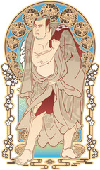 浮世絵　相撲取り　その12　和風ゴシックバージョン
