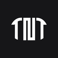 TNT letter logo design on black background. TNT creative initials letter logo concept. TNT letter design.