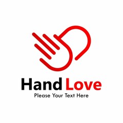 Fototapeta premium Hand love symbol logo template illustration
