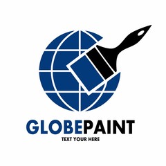 globe paint vector logo template. this design suitable for business and building