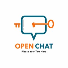 Open chat logo template illustration