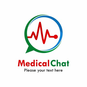 Medical chat logo template illustration