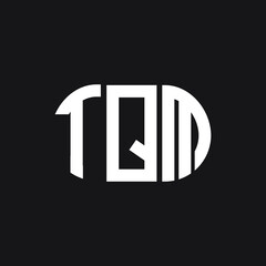 TQM letter logo design on black background. TQM creative initials letter logo concept. TQM letter design.