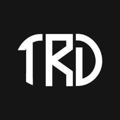 TRD letter logo design on black background. TRD creative initials letter logo concept. TRD letter design.