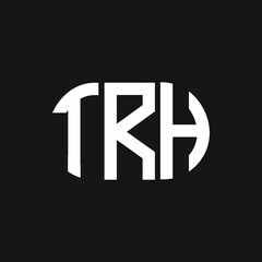 TRH letter logo design on black background. TRH creative initials letter logo concept. TRH letter design.