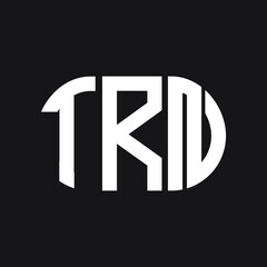 TRN letter logo design on black background. TRN creative initials letter logo concept. TRN letter design.