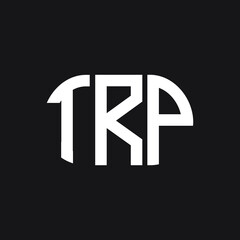 TRP letter logo design on black background. TRP creative initials letter logo concept. TRP letter design.