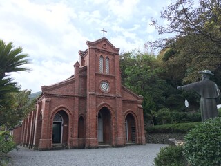 Obraz premium Dozaki Church in Fukue Island, Goto Islands, Nagasaki, Japan