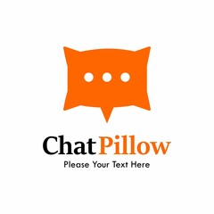 Chat pillow logo template illustration