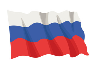 Russia flag waving