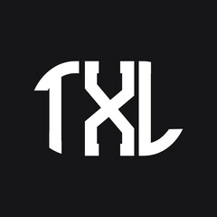 Fototapeta premium TXL letter logo design on black background. TXL creative initials letter logo concept. TXL letter design.