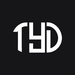 TYD letter logo design on black background. TYD creative initials letter logo concept. TYD letter design.