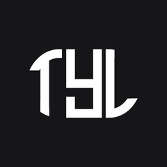 TYL letter logo design on black background. TYL creative initials letter logo concept. TYL letter design.