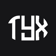 TYX letter logo design on black background. TYX creative initials letter logo concept. TYX letter design.