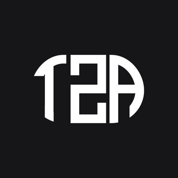 TZA letter logo design on black background. TZA creative initials letter logo concept. TZA letter design.