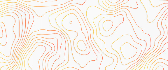 Map line of topography. Vector abstract topographic map concept, Topographic multicolored linear background for design, vector illustration of topographic line contour map.