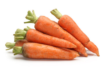 Fresh carrot on a white background