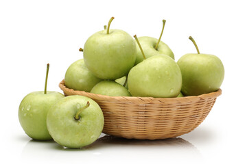 green apples in a basket