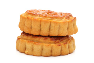 Mid-Autumn Festival moon cake on white background