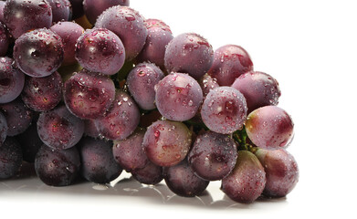 bunch of grapes on a white background