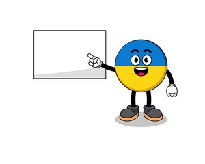ukraine flag illustration doing a presentation