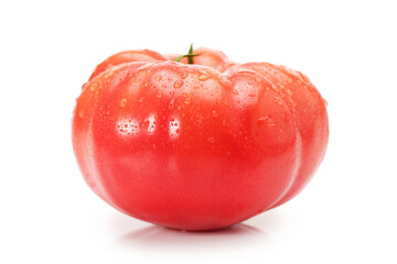 red tomato isolated on white