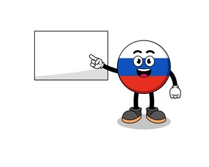 russia flag illustration doing a presentation