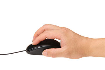 hand with computer mouse