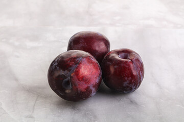 Ripe and sweet purple plum