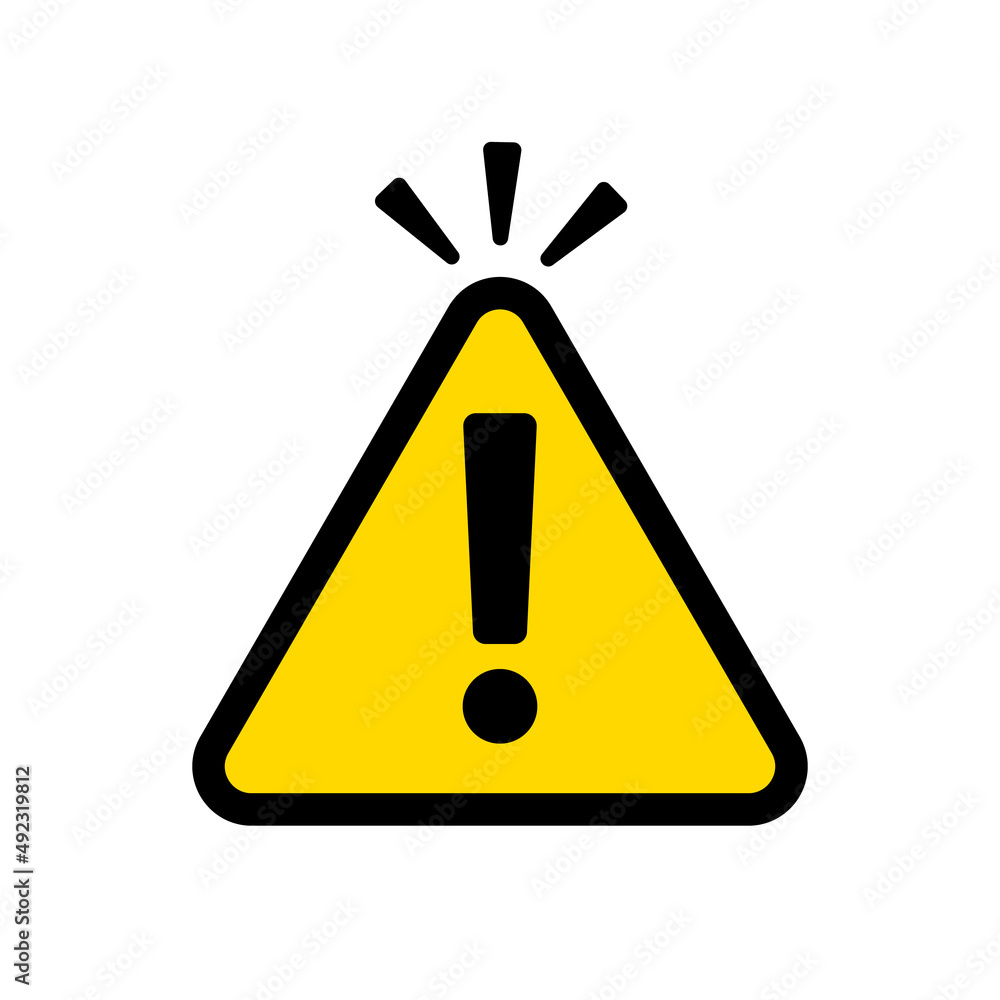 Poster pop triangular caution sign. vector.