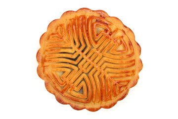 Mid-Autumn Festival moon cake on white background