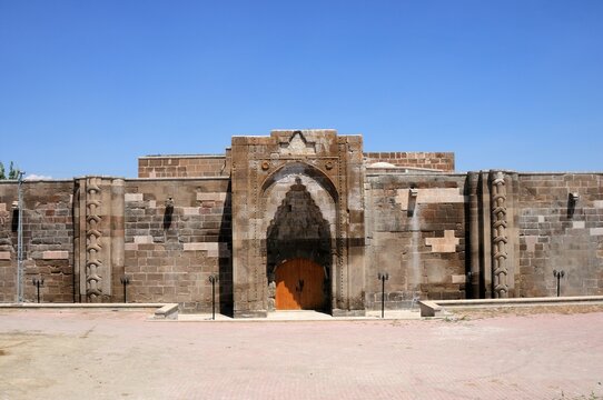 Karatay Caravanserai located in the district of Bunyan in Kayseri. The caravanserai was built in 1240 by the Seljuk vizier Celalettin Karatay.