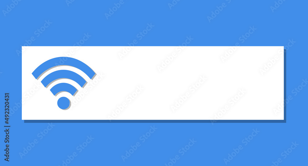 Poster background with wifi icon and copy space. editable vector.