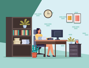 businesswoman in the work