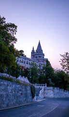Obraz premium Fisherman's Bastion after sunset, Budapest, Hungary