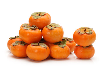 persimmon on white background