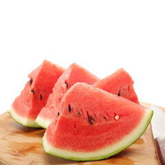 slice of watermelon on white background