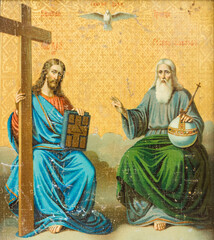 Icon of the New Testament Trinity, made on Mount Athos