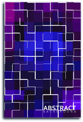 Portrait style mosaic effect with tiles. Abstract background for poster, backdrop, wallpaper, banner. EPS 10.