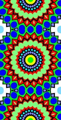 Fractodome Colorful Seamless Fractal Patterns