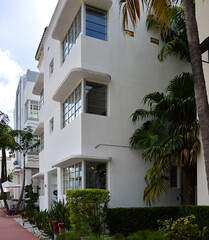 Fototapeta na wymiar Typische Fassade in Miami Beach am Atlantik, Florida