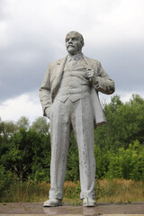 Fototapeta na wymiar Lenin Statue in Chernobyl Exclusion Zone, Ukraine