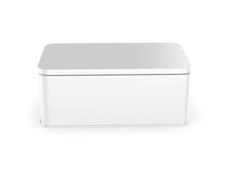 Blank Farmhouse Bread Box, 3d render illustration.