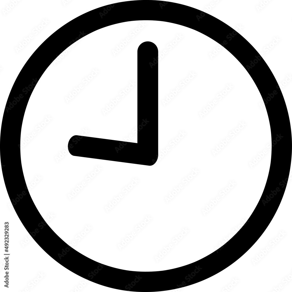 Poster clock icon in trendy flat style isolated on background. clock icon page symbol for your web site des