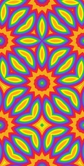 Fototapeta na wymiar Fractodome Colorful Seamless Fractal Patterns