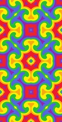 Fototapeta premium Fractodome Colorful Seamless Fractal Patterns