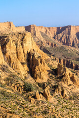 clay ravines called the barrancas del burujon in Toledo