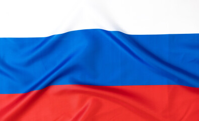 Close up of Russia flag, national Russian flag
