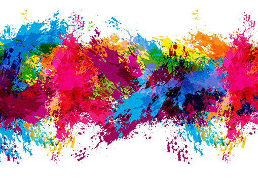 Abstract vector splatter colorful background design. illustration vector design.