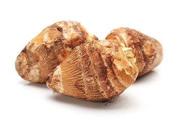 Taro on a white background